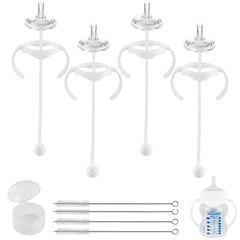 XUNICUTE Sippy Kit wide-neck compatibility view shows secure bottle fit for transitions