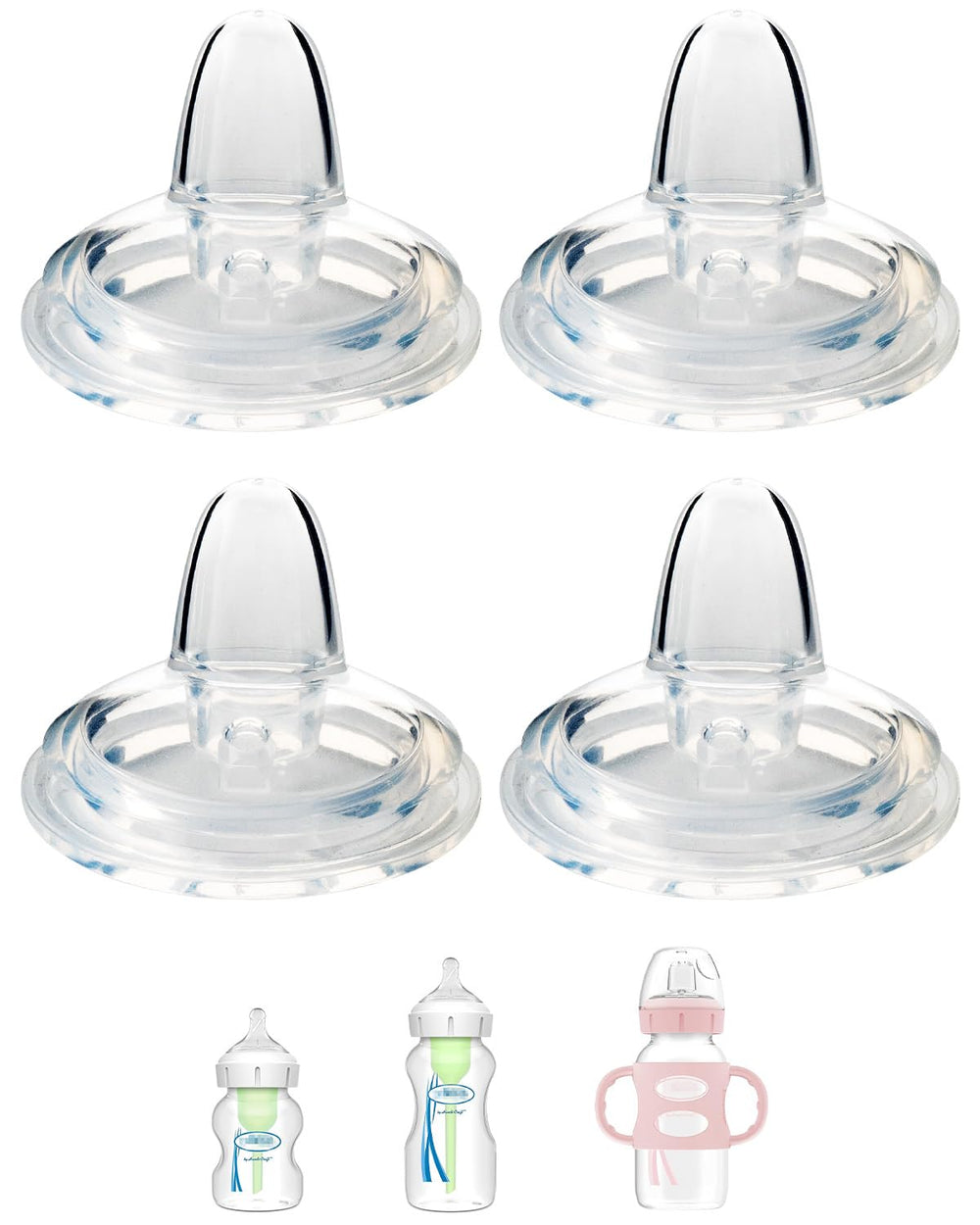 XUNICUTE sippy nipple with soft spout on a bottle for easy transition.