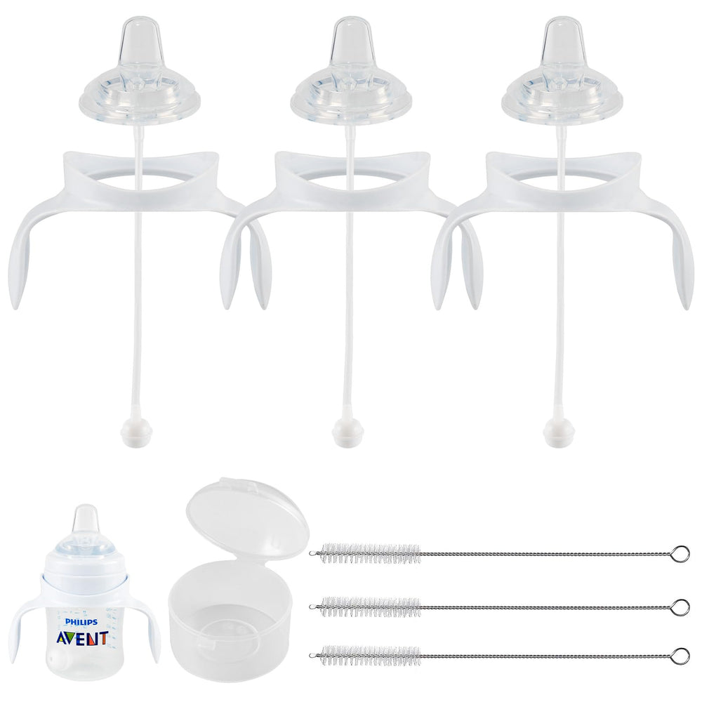 XUNICUTE sippy-spout nipple close-up shows soft silicone for gentle transition.