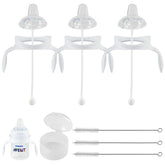 XUNICUTE sippy-spout nipple close-up shows soft silicone for gentle transition.