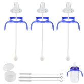 XUNICUTE sippy spout soft nipple closeup for smoother bottle-to-cup transition.