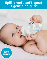 XUNICUTE sippy nipple compatible with Dr-Browns wide-neck bottles for easy switch