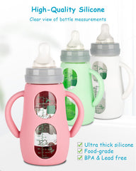 XUNICUTE silicone sleeve pink bottle display adds soft protection