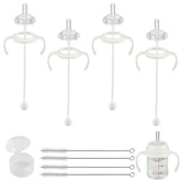 XUNICUTE straw cup conversion kit demonstrates Pigeon compatibility for smooth bottle-to-cup transition.