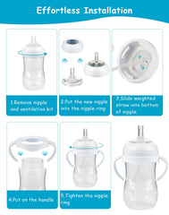 XUNICUTE weighted straw attachment maintains steady flow during drinks.