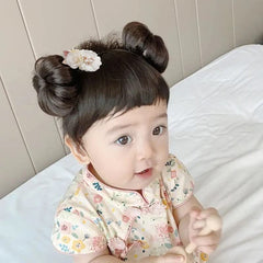 XuoAz baby flower hairclip pack3 style3 ideal for party outfits and photos