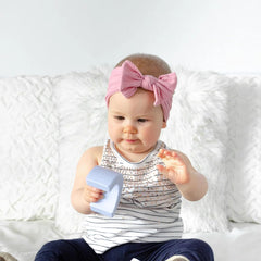XuoAz baby girls bow flora headband elastic fit grows with baby