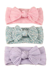 XuoAz baby girls bow flora headband soft nylon for gentle everyday wear
