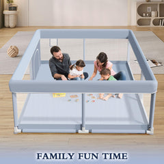 XVISHX playpen 360° vision design helps parents monitor little ones easily