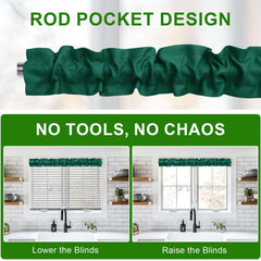 XWZO kitchen-window-decor in emerald pairs well with modern farmhouse dining areas.