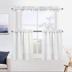 XWZO Sleeve Topper ruffle detail top highlights decorative trim for kitchen windows.