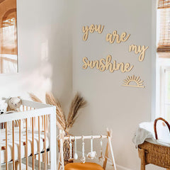 Xylolfsty boho nursery wall art with neutral wooden sign