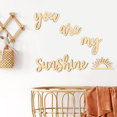 Xylolfsty You Are My Sunshine wall decor 5-piece set for cozy nursery ambiance