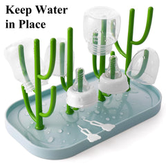 XYW baby bottle rack with hangers demonstrates versatile drying for pump parts.