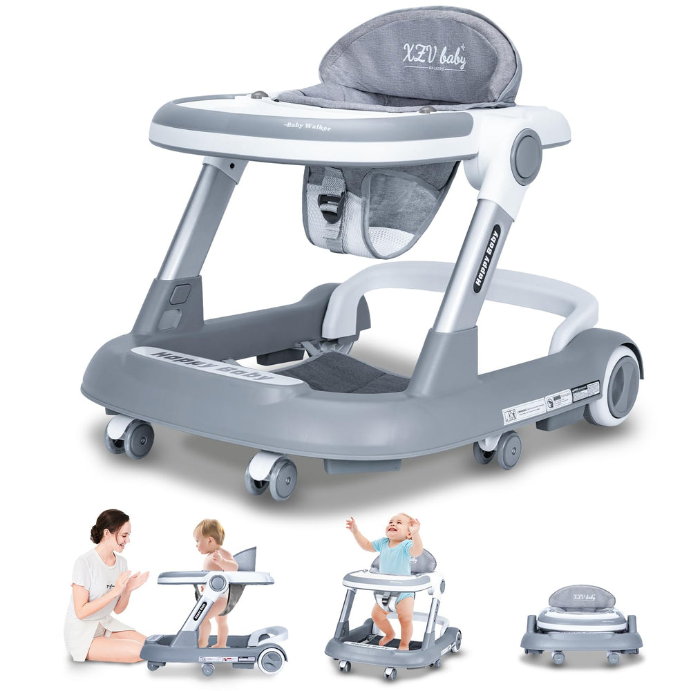 XZV Baby Walker 4-in-1 foldable center with quiet wheels for smooth sessions