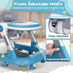 XZV Baby Walker anti-tip base enhances stability for confident cruising