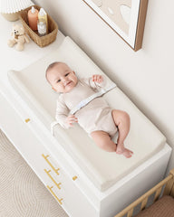 YACODAVO foam-padded changing pad offers soft support and resilience for comfort.