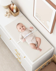 YACODAVO wipeable baby-changing-pad foam padding provides soft, supportive comfort.