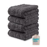 Yagle Mate 4-pcs grey baby blankets set, ideal for crib use and daycare warmth.