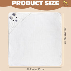 Yaiseiko hooded towel with Brown Gog design shows snug hood for wiggly toddlers