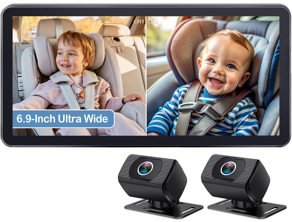 Yakry 2Kids front headrest camera for hands-free monitoring on the road.