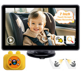 Yakry baby car camera 7in screen delivers clear monitoring on the road.