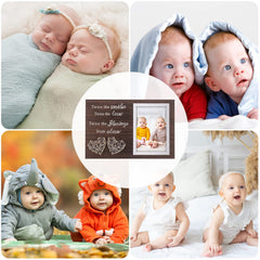 Yakucho Twins Baby Frame close-up of glass insert for photo protection.