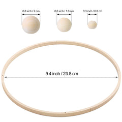 Yalikop Baby Mobile DIY Kit beads closeup; safe wood for delicate baby play
