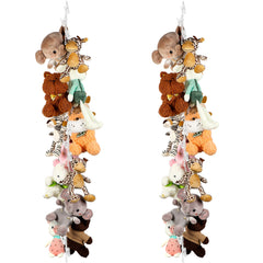 Yalikop stuffed animal chain 79in with clips for organized toy display