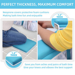 Yalumo bath kneeler elbow rest close-up with suction cups for secure tub placement