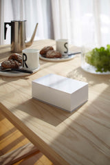 Yamazaki Veil White 7862 dimensions view confirms compact footprint