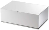 Yamazaki Veil White 7862 lid closeup shows stylish wipes storage