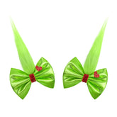 YanJie 4-inch Christmas hair clip with green heart bow boosts holiday style