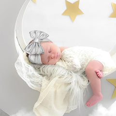 YanJie baby headband with large bows for dressy everyday outfits