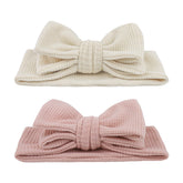 YanJie stretchy waffle pink headband offers comfy all-day wear.