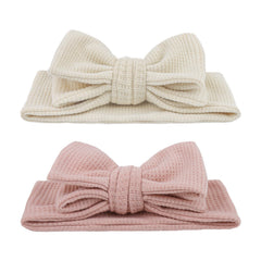 YanJie stretchy waffle pink headband offers comfy all-day wear.