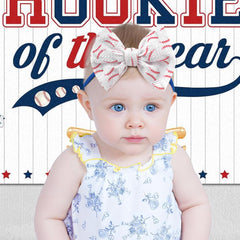 YanJie baseball patterned bow headband adds sporty charm to photos and parties.