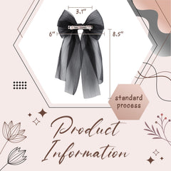 YanJie bow worn on hair flat clip provides easy everyday styling.