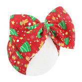 YanJie Christmas baby headband with red-green bow and snowflake motif for festive outfits