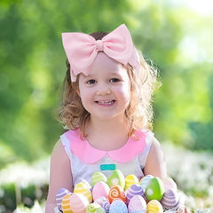 YanJie headband features egg print for festive Easter styling.
