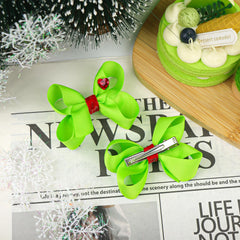 YanJie girls' Christmas hair clip styled for a cute holiday look