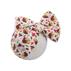 YanJie hairband maple leaf turkey 7-inch design provides festive style with comfortable fit for infants