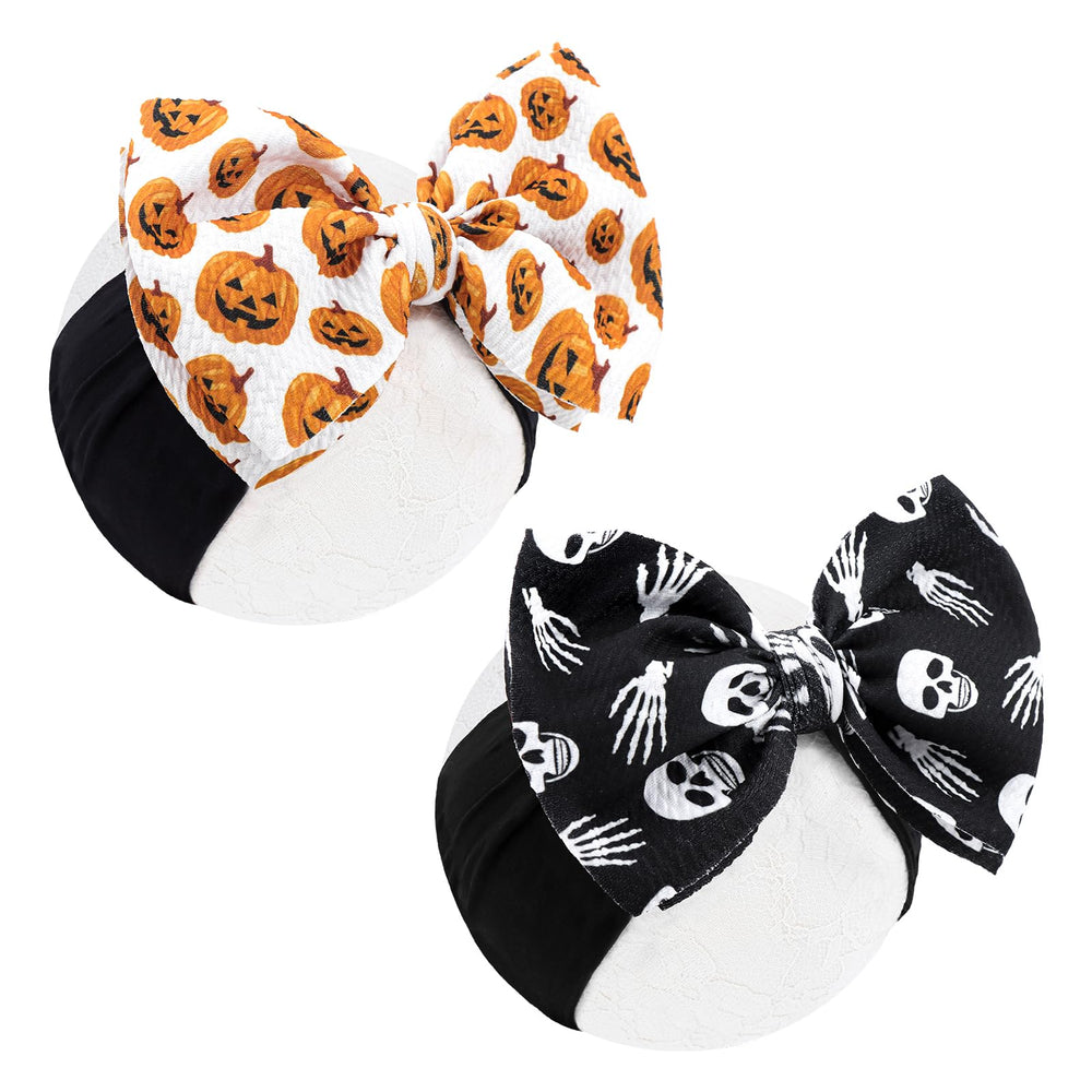 YanJie ghost black hair bow - soft nylon, ideal for cute baby photo sessions.