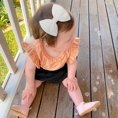YanJie headband knotted white with outfits and gentle fit for sensitive skin