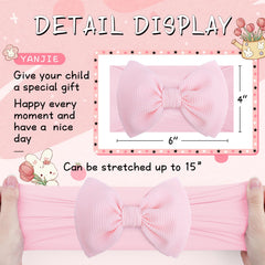 YanJie blue bow headband close-up for cute everyday wear