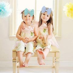 YanJie knotted bow headband perfect newborn photos with cute airy style.