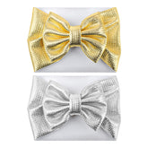 YanJie metallic gold-silver baby headbands in a 2pcs pack for stylish daily wear