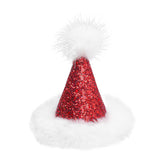 YanJie mini Santa hat glitter hair clip adds festive sparkle to holiday hairstyles.
