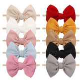 YanJie nylon bow headbands green set of ten for everyday outfits.