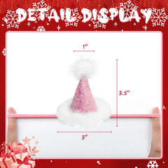YanJie Santa hat closeup flaunts fluffy trim and 3D pom-pom detail.